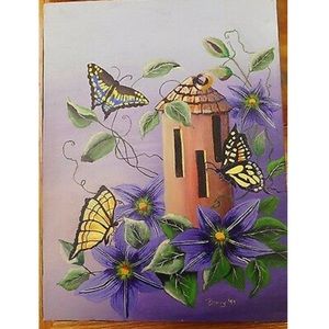 *Original* Butterfly house oil painting